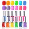 imageBeetles Quick Dry Neon Nail Polish Set  Glitter Rainbow Nail Polish Set 12 Colors Regular Air Dry Fingernail Polishs Pack for DIY Nail Art Salon Home Women Christmas GiftCandy Rush