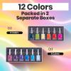 imageBeetles Quick Dry Neon Nail Polish Set  Glitter Rainbow Nail Polish Set 12 Colors Regular Air Dry Fingernail Polishs Pack for DIY Nail Art Salon Home Women Christmas GiftTropical Twist