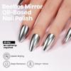 imageBeetles Sliver Mirror Nail Polish  Chrome Glint 15ml Quick Dry Metallic Nail Polish Chrome Mirror Effect High Glossy Nail Art Manicure Home DIYChrome Glint