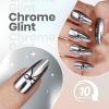 imageBeetles Sliver Mirror Nail Polish  Chrome Glint 15ml Quick Dry Metallic Nail Polish Chrome Mirror Effect High Glossy Nail Art Manicure Home DIYChrome Glint