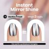 imageBeetles Sliver Mirror Nail Polish  Chrome Glint 15ml Quick Dry Metallic Nail Polish Chrome Mirror Effect High Glossy Nail Art Manicure Home DIYChrome Glint