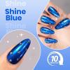imageBeetles Sliver Mirror Nail Polish  Chrome Glint 15ml Quick Dry Metallic Nail Polish Chrome Mirror Effect High Glossy Nail Art Manicure Home DIYShine Blue