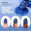 imageBeetles Sliver Mirror Nail Polish  Chrome Glint 15ml Quick Dry Metallic Nail Polish Chrome Mirror Effect High Glossy Nail Art Manicure Home DIYShine Blue