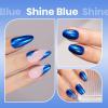 imageBeetles Sliver Mirror Nail Polish  Chrome Glint 15ml Quick Dry Metallic Nail Polish Chrome Mirror Effect High Glossy Nail Art Manicure Home DIYShine Blue