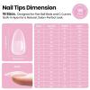 imageBeetles Tipex Instant Apex Nail Tips Kit  Almond Medium 224PCS 16 Sizes  PreEtched Thick Full Cover Acrylic Tips with Tipex Nail Glue Dehydrator Primer Base ampamp Top Coat Mini UV Lamp0CTipex LiteAlmond Short 96pcs