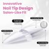 imageBeetles Tipex Instant Apex Nail Tips Kit  Almond Medium 224PCS 16 Sizes  PreEtched Thick Full Cover Acrylic Tips with Tipex Nail Glue Dehydrator Primer Base ampamp Top Coat Mini UV Lamp0CTipex LiteAlmond Short 96pcs