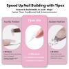 imageBeetles Tipex Instant Apex Nail Tips Kit  Almond Medium 224PCS 16 Sizes  PreEtched Thick Full Cover Acrylic Tips with Tipex Nail Glue Dehydrator Primer Base ampamp Top Coat Mini UV Lamp0ATipex LiteStiletto Medium 96pcs