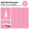 imageBeetles Tipex Instant Apex Nail Tips Kit  Almond Medium 224PCS 16 Sizes  PreEtched Thick Full Cover Acrylic Tips with Tipex Nail Glue Dehydrator Primer Base ampamp Top Coat Mini UV Lamp13Stiletto Long Tipex Nail Kit with Prime