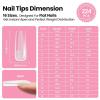 imageBeetles Tipex Instant Apex Nail Tips Kit  Almond Medium 224PCS 16 Sizes  PreEtched Thick Full Cover Acrylic Tips with Tipex Nail Glue Dehydrator Primer Base ampamp Top Coat Mini UV Lamp12Square Long Tipex Nail Kit with Prime