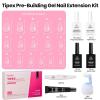 imageBeetles Tipex Instant Apex Nail Tips Kit  Almond Medium 224PCS 16 Sizes  PreEtched Thick Full Cover Acrylic Tips with Tipex Nail Glue Dehydrator Primer Base ampamp Top Coat Mini UV Lamp15Almond Short Tipex Nail Kit with Prime