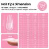 imageBeetles Tipex Instant Apex Nail Tips Kit  Almond Medium 224PCS 16 Sizes  PreEtched Thick Full Cover Acrylic Tips with Tipex Nail Glue Dehydrator Primer Base ampamp Top Coat Mini UV Lamp11Coffin Medium Tipex Nail Kit with Prime