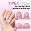 imageBeetles Tipex Instant Apex Nail Tips Kit  Almond Medium 224PCS 16 Sizes  PreEtched Thick Full Cover Acrylic Tips with Tipex Nail Glue Dehydrator Primer Base ampamp Top Coat Mini UV Lamp0CTipex LiteAlmond Short 96pcs