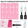 imageBeetles Tipex Instant Apex Nail Tips Kit  Almond Medium 224PCS 16 Sizes  PreEtched Thick Full Cover Acrylic Tips with Tipex Nail Glue Dehydrator Primer Base ampamp Top Coat Mini UV Lamp11Coffin Medium Tipex Nail Kit with Prime