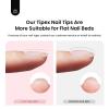imageBeetles Tipex Instant Apex Nail Tips Kit  Almond Medium 224PCS 16 Sizes  PreEtched Thick Full Cover Acrylic Tips with Tipex Nail Glue Dehydrator Primer Base ampamp Top Coat Mini UV Lamp19Squoval XS Short 512pcs Tipex Nail Tips