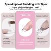 imageBeetles Tipex Lite Apex Nail Tips Kit Almond Short 192pcs 16 Sizes with UV Nail Glue Base ampamp Top Coat Mini Nail Lamp Nail Clipper ampamp Cuticle NipperPreBuilding PreEtched Acrylic Tips KitTipex LiteCoffin Short 192pcs Kit