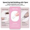 imageBeetles Tipex Lite Apex Nail Tips Kit Almond Short 192pcs 16 Sizes with UV Nail Glue Base ampamp Top Coat Mini Nail Lamp Nail Clipper ampamp Cuticle NipperPreBuilding PreEtched Acrylic Tips KitTipex LiteSquare Long 192pcs Kit