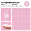 imageBeetles Tipex Lite Apex Nail Tips Kit Almond Short 192pcs 16 Sizes with UV Nail Glue Base ampamp Top Coat Mini Nail Lamp Nail Clipper ampamp Cuticle NipperPreBuilding PreEtched Acrylic Tips KitTipex LiteCoffin Short 192pcs Kit