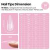 imageBeetles Tipex Lite Apex Nail Tips Kit Almond Short 192pcs 16 Sizes with UV Nail Glue Base ampamp Top Coat Mini Nail Lamp Nail Clipper ampamp Cuticle NipperPreBuilding PreEtched Acrylic Tips KitTipex LiteStiletto Medium 192pcs Kit