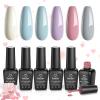 imageBeetles Vivid Noel Jelly Gel Nail Polish Set  6 Colors Christmas Gel Polish Kit Pink Red Black Blue Green Purple Sheer Translucent Effect Soak Off UV DIY Home Salon Manicure Winter Gift for Women126 Colors Daydream Verses