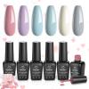imageBeetles Vivid Noel Jelly Gel Nail Polish Set  6 Colors Christmas Gel Polish Kit Pink Red Black Blue Green Purple Sheer Translucent Effect Soak Off UV DIY Home Salon Manicure Winter Gift for Women126 Colors Daydream Verses
