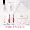 imageBeetles X PRESS BARE Press On NailsBlushing Bows  Medium Almond Press On Nails  30Pcs 15 Sizes Natural Salon Quality Nail Tips With Quickdrying Nail Glue ampamp Glue Cuticle Oils For WomenBlush Rose