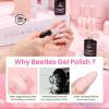 imagebeetles Gel Nail Polish Gift SetAll in 1 Gel Polish Kit Beetles X DIY nail UV with Top Base CoatNail GlueNail TipsNail CharmsSpecial Elegant DIY Kit for Women