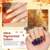 imagebeetles Winter Gel Polish Set  Waltz of Leaves Collection 36 Trendy Winter ampamp Christmas Brown Orange Colors Gel Polish Set With Base and Glossy Matte Glitter Top Coat Soak Off UV Led Holiday NailsWaltz of Leaves