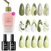 imageBeetles Christmas Gift Gel Nail Polish Set Beetles X DIY Nail with BaseampampTop Coat Green Glitter White Wilderness City Gel Polish for DIY Series Color Trend Set