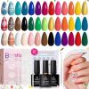 imageBeetles Gel Nail Polish Set 25 Colors Color Dairy Polish Kit Nude Black Brown Red Color Gel Nails with Base Coat Glossy ampamp Matte Top Coat Colorful Bottles UV Led Soak Off Gifts for Women0 Boho Style Gel Polish