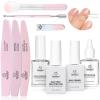 imageBeetles Nail Prep Kit Nail Dehydrator and Primer Cuticle Oil Cuticle Remover 4PCS 75ML Nails Care Tool Kit with Cuticles Pusher Nails Files Clippers Dust Brush 6PCS Manicure Tools for Gel Polish10pcs Manicure Kit