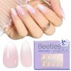 imageBeetles Ombre Press on Nails Short Almond Nail Tips Pink White Gradient Soft False Nail Tips Soak Off Fake Nails Extensions DIY 16 Sizes 64Pcs Gift for Women