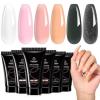 imageBeetles Poly Nail Gel Set  6 Colors Jelly Nude Pink Builder Nail Enhancement for Beginner ampamp Professional Nail Extension Kit DIY Home for Women Girls UV ampamp LED Needed06 Colors Date with Beauty