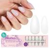 imageBeetles Press on Nails 150 PCS 4 in 1 Ombre Gel Nail Tips Rosy Brown Medium Coffin Press ons Preapplied Primer ampamp Base Coat Glue on Nail Tips No Need to File Fake Nails DIY Nails Gift for WomenWMilky White Short Almond