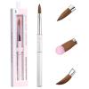imageBeetles Pro 1Pcs Acrylic Nail Brush  Professional Pure Kolinsky Bristles Acrylic Brushes for Nails Metallic Nail Art Brushes for Nails Extension Gel 3D Carving  Salon Quality Manicure Tool 10Beginner Acrylic Nail Brush 8