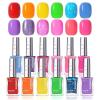 imageBeetles Quick Dry Neon Nail Polish Set  Glitter Rainbow Nail Polish Set 12 Colors Regular Air Dry Fingernail Polishs Pack for DIY Nail Art Salon Home Women Christmas GiftCandy Rush