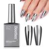 imageBeetles Sliver Mirror Nail Polish  Chrome Glint 15ml Quick Dry Metallic Nail Polish Chrome Mirror Effect High Glossy Nail Art Manicure Home DIYChrome Glint