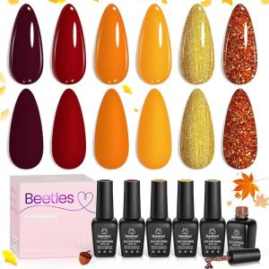 imageBeetles Blooming Gel and Nail Art Brushes Set  Ombre Nail Brush Gradient Stipple Clean Up Fingernail Art Pens and Silicone Dotting Tool for Gel Polish Marble Blush Chrome DIY Manicure Designs00Golden Blessing