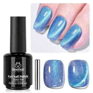 imageBeetles Brown Cat Eye Gel Nail Polish  Velvet Cinnamon Cat Eye Gel Polish 15ML Fall Brown Mocha Mousse Magnetic Glitter Gel Polish with Magnet Soak Off UV French Nail Art Manicure Gift for WomenCMermaid Tears