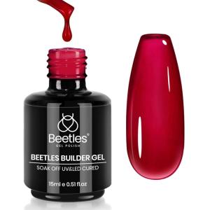 imageBeetles Builder Gel for Nails 7 in 1 Builder Fall Nails Gel Color Nude Brown for Nails Extension ampamp Building Apex Strengthen Thin Nails DIY Salon at Home Nail Art UV ampamp LED Lamp Needed Gift for WomenRed
