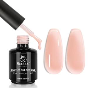 imageBeetles Builder Gel for Nails 7 in 1 Builder Fall Nails Gel Color Nude Brown for Nails Extension ampamp Building Apex Strengthen Thin Nails DIY Salon at Home Nail Art UV ampamp LED Lamp Needed Gift for Womensheer pink