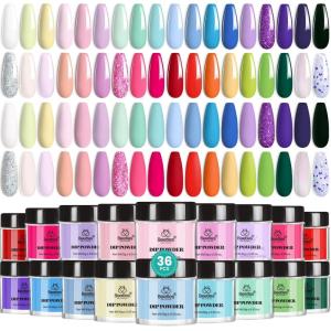 imageBeetles Christmas Dip Powder Nail Set 6 Colors Red Green Glitter Silver Gold Dipping Powder Starter Kit Manicure DIY Salon for Women No Nail Lamp Needed Glossy Xmas PartyFloral Rhapsody