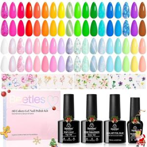 imageBeetles Christmas Gel Nail Polish Set  Christmas Spectrum Red Green Glitter Gel Polish 36 Colors Soak Off UV LED Winter Long Lasting Nail Gel Kit for Manicure Gifts for WomenImpressionist Garden