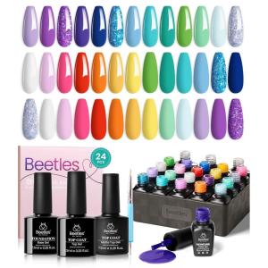 imageBeetles Christmas Gel Nail Polish Set  Christmas Spectrum Red Green Glitter Gel Polish 36 Colors Soak Off UV LED Winter Long Lasting Nail Gel Kit for Manicure Gifts for Women20 colors Unicorn