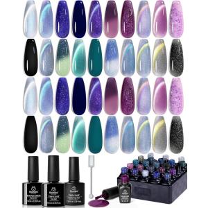 imageBeetles Christmas Gel Nail Polish Set  Christmas Spectrum Red Green Glitter Gel Polish 36 Colors Soak Off UV LED Winter Long Lasting Nail Gel Kit for Manicure Gifts for Women00 Stellar Mirage