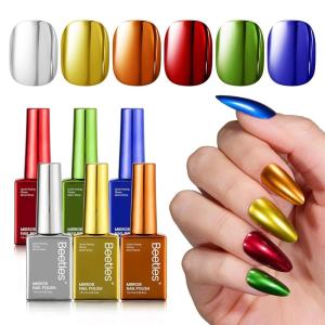 imageBeetles Chrome Nail Polish Set  Chameleon Holographic Ember 6 Colors Quick Fast Dry Metallic Nail Polish Long Lasting DIY Fingernail Art Home Salon Christmas Gifts for Girls WomenJingle Jewels