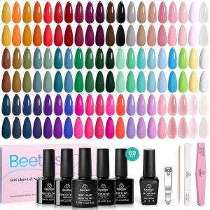 imageBeetles Gel Nail Polish Set 25 Colors Color Dairy Polish Kit Nude Black Brown Red Color Gel Nails with Base Coat Glossy ampamp Matte Top Coat Colorful Bottles UV Led Soak Off Gifts for Women00Emotional Spectrum
