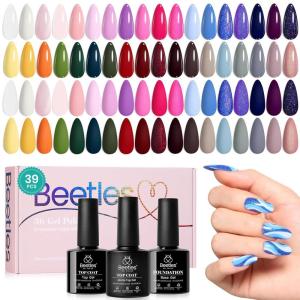 imageBeetles Gel Nail Polish Set 25 Colors Color Dairy Polish Kit Nude Black Brown Red Color Gel Nails with Base Coat Glossy ampamp Matte Top Coat Colorful Bottles UV Led Soak Off Gifts for WomenColors of Life