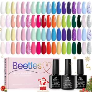 imageBeetles Gel Nail Polish Set 25 Colors Color Dairy Polish Kit Nude Black Brown Red Color Gel Nails with Base Coat Glossy ampamp Matte Top Coat Colorful Bottles UV Led Soak Off Gifts for Women1  Floral Rhapsody Collection