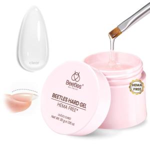 imageBeetles HEMAFree Hard Gel SetDewy Breeze 05 oz Mini Size 9 in 1 Nail Extension Sculpting Apex Building for FirstTime Users ProfessionalsClear Builder Nails Gel UV ampamp LED Lamp Needed106 ozClear