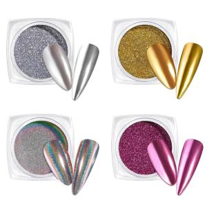 imageBeetles Metallic Chrome Nail Powder Mirror Effect Gold Champagne Chrome Powder 4 colors Brown Nails Art Design Manicure Decoration Glitter 05gJar Holiday Gift for Women GirlsMirror of Soul